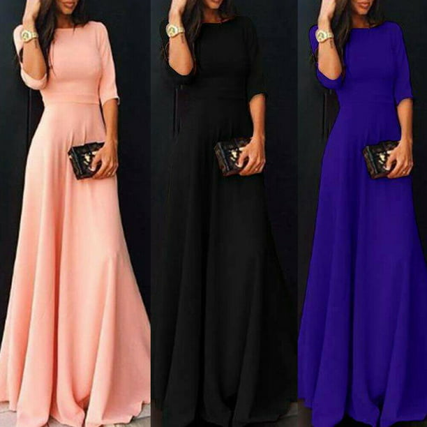 Women Long Formal Prom Dress Cocktail Party Ball Gown Evening Bridesmaid Dresses